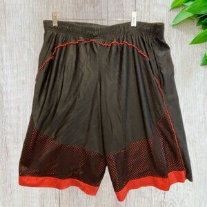CONVERSION PERFORMANCE -- Workout Shorts, Large Man's, Black/Red Trim, Elastic